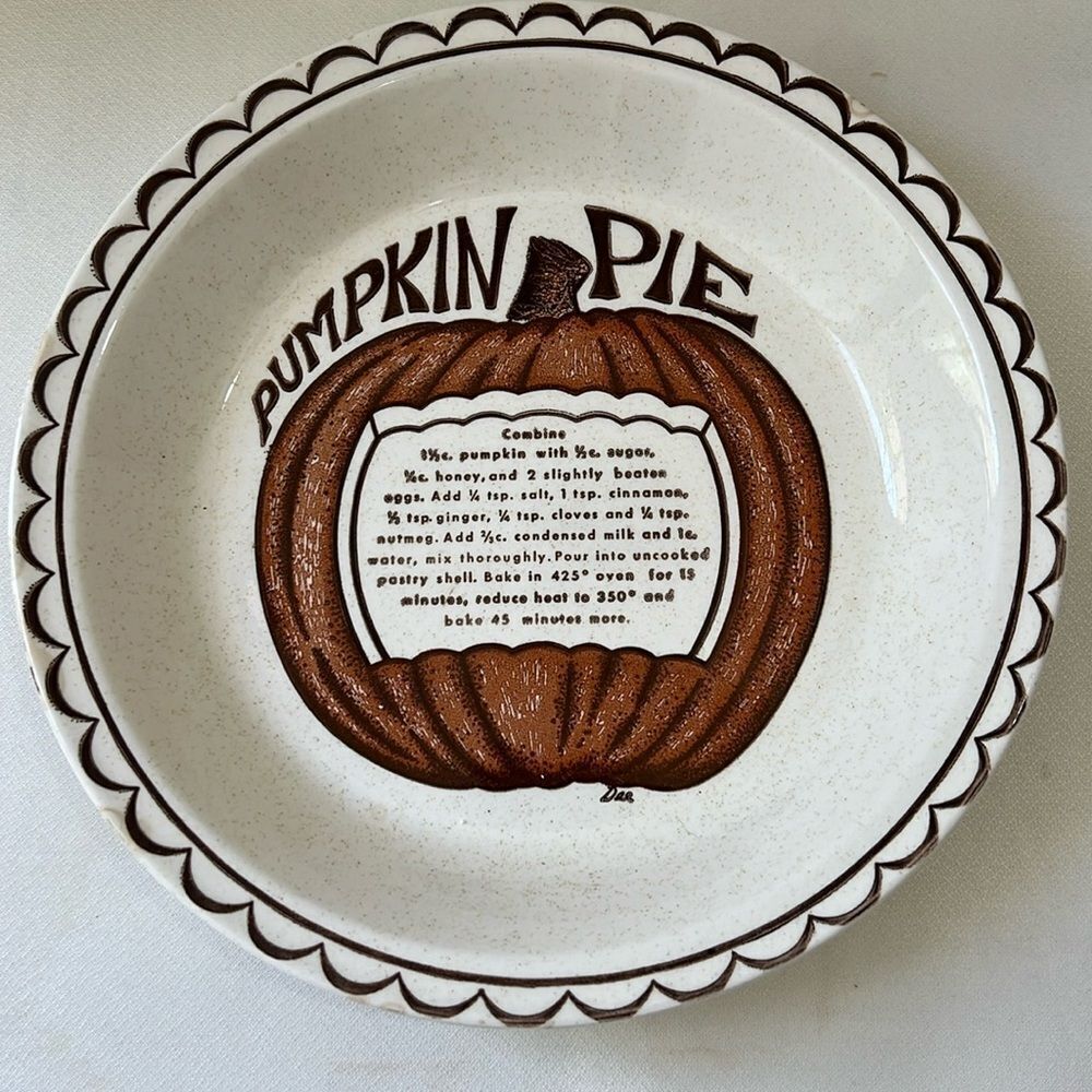 Pumpkin Pie Harvest Recipe Pie Plate Blend Stir Bake White Holiday Christmas